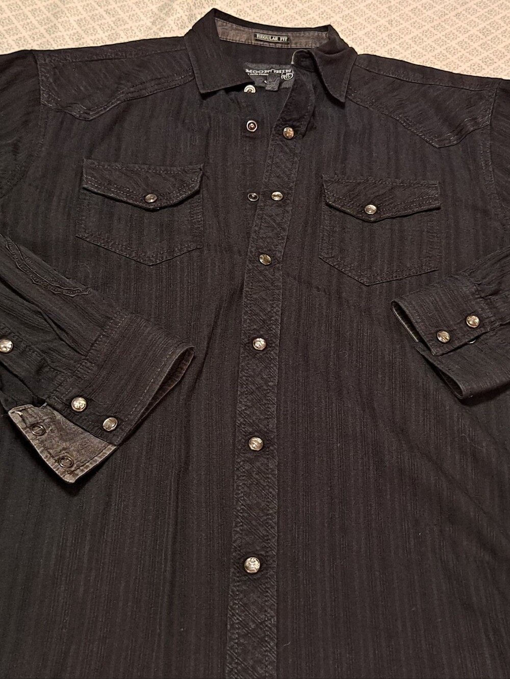 Moonshine Spirit Black Western Snap-Front Shirt Sz S Brad Paisley